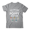 Personalized This Awesome Poppy Belongs To Custom Grandkids Name Color Hand Fathers Day Birthday Christmas Shirt & Hoodie | teecentury