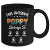 Personalized This Awesome Poppy Belongs To Custom Kids Name Vintage Fathers Day Birthday Christmas Mug | teecentury