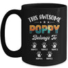 Personalized This Awesome Poppy Belongs To Custom Kids Name Vintage Fathers Day Birthday Christmas Mug | teecentury