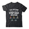 Personalized This Awesome Stepdad Belongs To Custom Kids Name Color Hand Fathers Day Birthday Christmas Shirt & Hoodie | teecentury