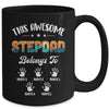 Personalized This Awesome Stepdad Belongs To Custom Kids Name Vintage Fathers Day Birthday Christmas Mug | teecentury