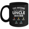 Personalized This Awesome Uncle Belongs To Custom Kids Name Color Hand Fathers Day Birthday Christmas Mug | teecentury