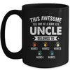 Personalized This Awesome Uncle Belongs To Custom Kids Name Color Hand Fathers Day Birthday Christmas Mug | teecentury