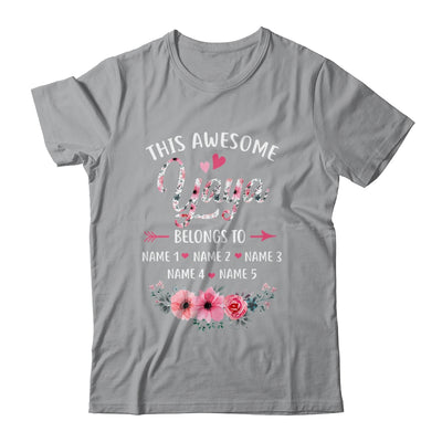 Personalized This Awesome Yaya Belongs To Custom Kids Name Floral Yaya Mothers Day Birthday Christmas Shirt & Tank Top | teecentury