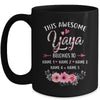 Personalized This Awesome Yaya Belongs To Custom Kids Name Floral Yaya Mothers Day Birthday Christmas Mug | teecentury