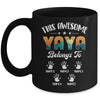 Personalized This Awesome Yaya Belongs To Custom Kids Name Vintage Mothers Day Birthday Christmas Mug | teecentury