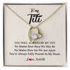 Forever Love Necklace 18K Yellow Gold Finish | Personalized Titi Necklace From Niece Nephew You're Always In My Heart Titi Birthday Mothers Day Christmas Jewelry Pendant Customized Gift Box Message Card | teecentury