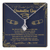 Alluring Beauty Necklace 14K White Gold Finish | 1 | Personalized To A Beautiful Women On Her Graduation Day Necklace Class of 2024 For Daughter Granddaughter Sister Jewelry Customized Gift Box Message Card | teecentury