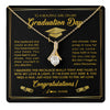 Alluring Beauty Necklace 18K Yellow Gold Finish | 1 | Personalized To A Beautiful Women On Her Graduation Day Necklace For Daughter Granddaughter Sister Bonus Daughter Jewelry Customized Gift Box Message Card | teecentury