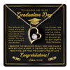 Forever Love Necklace 18K Yellow Gold Finish | 1 | Personalized To A Beautiful Women On Her Graduation Day Necklace For Daughter Granddaughter Sister Bonus Daughter Jewelry Customized Gift Box Message Card | teecentury