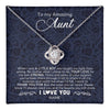 Love Knot Necklace 14K White Gold Finish | 1 | Personalized To My Amazing Aunt Necklace From Nephew When I Was A Little Boy Aunt Birthday Mothers Day Christmas Jewelry Customized Gift Box Message Card | teecentury