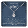 Alluring Beauty Necklace 14K White Gold Finish | 1 | Personalized To My Amazing Aunt Necklace From Nephew You Taught Me Right Mom Birthday Mothers Day Christmas Jewelry Customized Gift Box Message Card | teecentury.myshopify