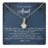 Alluring Beauty Necklace 18K Yellow Gold Finish | 1 | Personalized To My Amazing Aunt Necklace From Nephew You Taught Me Right Mom Birthday Mothers Day Christmas Jewelry Customized Gift Box Message Card | teecentury.myshopify