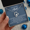 Forever Love Necklace 14K White Gold Finish | 2 | Personalized To My Amazing Aunt Necklace From Nephew You Taught Me Right Mom Birthday Mothers Day Christmas Jewelry Customized Gift Box Message Card | teecentury.myshopify