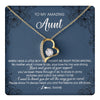 Forever Love Necklace 18K Yellow Gold Finish | 1 | Personalized To My Amazing Aunt Necklace From Nephew You Taught Me Right Mom Birthday Mothers Day Christmas Jewelry Customized Gift Box Message Card | teecentury.myshopify