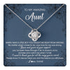 Love Knot Necklace 14K White Gold Finish | 1 | Personalized To My Amazing Aunt Necklace From Nephew You Taught Me Right Mom Birthday Mothers Day Christmas Jewelry Customized Gift Box Message Card | teecentury.myshopify