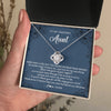 Love Knot Necklace 14K White Gold Finish | 2 | Personalized To My Amazing Aunt Necklace From Nephew You Taught Me Right Mom Birthday Mothers Day Christmas Jewelry Customized Gift Box Message Card | teecentury.myshopify
