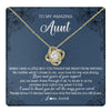 Love Knot Necklace 18K Yellow Gold Finish | 1 | Personalized To My Amazing Aunt Necklace From Nephew You Taught Me Right Mom Birthday Mothers Day Christmas Jewelry Customized Gift Box Message Card | teecentury.myshopify