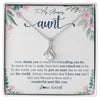 Alluring Beauty Necklace | Personalized To My Amazing Aunt Necklace From Niece Nephew Thank You For Everything You Do Aunt Mothers Day Birthday Christmas Customized Gift Box Message Card | teecentury