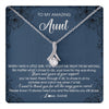 Alluring Beauty Necklace 14K White Gold Finish | 1 | Personalized To My Amazing Aunt Necklace From Niece Niece You Taught Me Right Mom Birthday Mothers Day Christmas Jewelry Gift Box Message Card | teecentury.myshopify