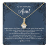 Alluring Beauty Necklace 18K Yellow Gold Finish | 1 | Personalized To My Amazing Aunt Necklace From Niece Niece You Taught Me Right Mom Birthday Mothers Day Christmas Jewelry Gift Box Message Card | teecentury.myshopify