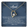 Forever Love Necklace 18K Yellow Gold Finish | 1 | Personalized To My Amazing Aunt Necklace From Niece Niece You Taught Me Right Mom Birthday Mothers Day Christmas Jewelry Gift Box Message Card | teecentury.myshopify