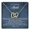Interlocking Hearts Necklace 18K Yellow Gold Finish | 1 | Personalized To My Amazing Aunt Necklace From Niece Niece You Taught Me Right Mom Birthday Mothers Day Christmas Jewelry Gift Box Message Card | teecentury.myshopify
