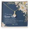 Alluring Beauty Necklace 18K Yellow Gold Finish | Personalized To My Amazing Bonus Mom Necklace from Daughter Thank You Step Mom Jewelry Birthday Mothers Day Thanksgiving Christmas Customized Message Card | teecentury