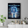 Personalized To My Amazing Bonus Son Canvas From Stepdad Lion Never Forget I Love You Stepson Birthday Gifts Graduation Christmas Custom Wall Art Print Framed Canvas | teecentury