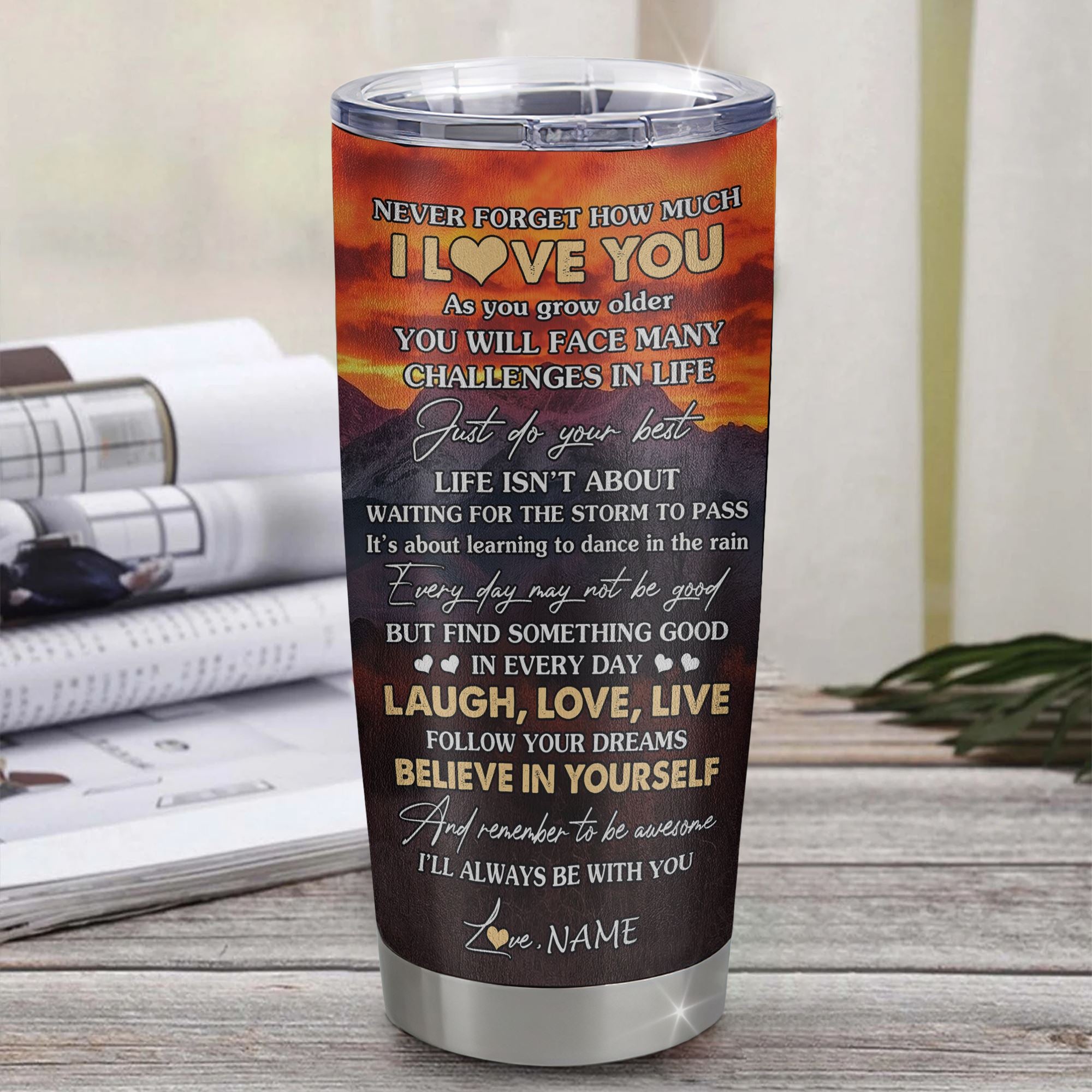 Personalized To My Amazing Bonus Son Tumbler From Stepmother Stepdad Never Forget I Love You Wolf Stepson Birthday Gifts Graduation Graduation Christmas Travel Mug | teecentury