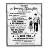 Personalized To My Amazing Daughter Blanket From Dad Father Man It A Big Hug Daughter Birthday Gifts Graduation Christmas Customized Fleece Throw Blanket | teecentury