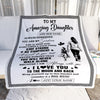 Personalized To My Amazing Daughter Blanket From Mom Mother Woman It A Big Hug Daughter Birthday Gifts Graduation Christmas Customized Fleece Throw Blanket | teecentury