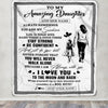 Personalized To My Amazing Daughter Blanket From Mom Mother Woman It A Big Hug Daughter Birthday Gifts Graduation Christmas Customized Fleece Throw Blanket | teecentury