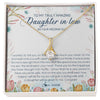 Alluring Beauty Necklace 18K Yellow Gold Finish | Personalized To My Amazing Daughter In Law Necklace from Mother In Law Daughter In Law On Your Wedding Day Bride Jewelry Customized Gift Box Message Card | teecentury