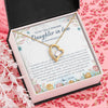 Forever Love Necklace 18K Yellow Gold Finish | Personalized To My Amazing Daughter In Law Necklace from Mother In Law Daughter In Law On Your Wedding Day Bride Jewelry Customized Gift Box Message Card | teecentury