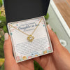 Love Knot Necklace 18K Yellow Gold Finish | Personalized To My Amazing Daughter In Law Necklace from Mother In Law Daughter In Law On Your Wedding Day Bride Jewelry Customized Gift Box Message Card | teecentury