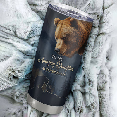 Personalized To My Amazing Daughter Tumbler From Dad Mom Mother Bear It A Big Hug Daughter Birthday Gifts Graduation Christmas Custom Stainless Steel Travel Mug Shirt & Hoodie | teecentury