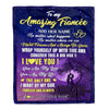 Personalized To My Amazing Fiancée Blanket Big Hug For Future Husband Birthday Gifts Anniversary Romantic Gift Valentines Day For Her Christmas Fleece Blanket | teecentury