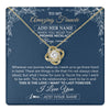 Love Knot Necklace 18K Yellow Gold Finish | 1 | Personalized To My Amazing Fiancee Necklace From Fiance Promise Necklace Birthday Gifts For Fiancee For Her Valentines Christmas Custom Gift Box Message Card | https://teecentury.