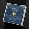 Love Knot Necklace 18K Yellow Gold Finish | 2 | Personalized To My Amazing Fiancee Necklace From Fiance Promise Necklace Birthday Gifts For Fiancee For Her Valentines Christmas Custom Gift Box Message Card | https://teecentury.