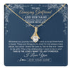 Alluring Beauty Necklace 18K Yellow Gold Finish | 1 | Personalized To My Amazing Girlfriend Necklace From Boyfriend Promise Necklace Birthday Gifts For Girlfriend Valentines Christmas Custom Gift Box Message Card | https://teecentury.