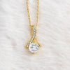 Alluring Beauty Necklace 18K Yellow Gold Finish | 4 | Personalized To My Amazing Girlfriend Necklace From Boyfriend Promise Necklace Birthday Gifts For Girlfriend Valentines Christmas Custom Gift Box Message Card | https://teecentury.