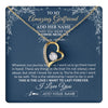 Forever Love Necklace 18K Yellow Gold Finish | 1 | Personalized To My Amazing Girlfriend Necklace From Boyfriend Promise Necklace Birthday Gifts For Girlfriend Valentines Christmas Custom Gift Box Message Card | https://teecentury.