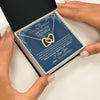 Interlocking Hearts Necklace 18K Yellow Gold Finish | 2 | Personalized To My Amazing Girlfriend Necklace From Boyfriend Promise Necklace Birthday Gifts For Girlfriend Valentines Christmas Custom Gift Box Message Card | https://teecentury.