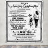 Personalized To My Amazing Goddaughter Blanket From Godmother Aunt Woman It A Big Hug Goddaughter Birthday Gifts Graduation Christmas Custom Fleece Blanket | teecentury