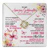 Love Knot Necklace 18K Yellow Gold Finish | 1 | Personalized To My Amazing Goddaughter Necklace From Godmother Uncle Butterfly It A Big Hug Goddaughter Birthday Gifts Christmas Custom Gift Box Message Card | https://teecentury.