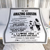 Personalized To My Amazing Godson Blanket From Godmother Aunt Woman It A Big Hug Godson Birthday Gifts Graduation Christmas Customized Fleece Throw Blanket | teecentury