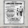 Personalized To My Amazing Godson Blanket From Uncle Godfather Man It A Big Hug Godson Birthday Gifts Graduation Christmas Customized Fleece Throw Blanket | teecentury