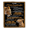 Personalized To My Amazing Granddaughter Blanket From Grandma Grandmother Lion It A Big Hug Granddaughter Birthday Gifts Graduation Christmas Fleece Blanket | teecentury