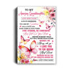 Personalized To My Amazing Granddaughter Canvas From Grandma Grandpa Butterfly It A Big Hug Granddaughter Birthday Gifts Christmas Custom Wall Art Framed Canvas | teecentury